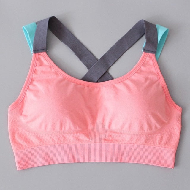 New Sexy Seamless quick-drying women bra gathered no steel ring  fitness underwear Push up bra for women puls size soutien gorge