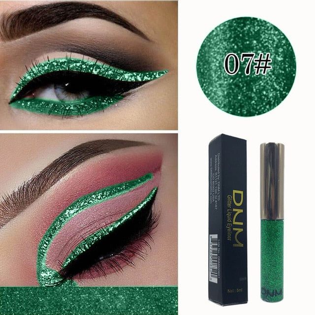 DNM16 color Eyeliner Waterproof Lasting Bright Shiny Glitter Strobe Diamond Liquid Eyeliner Eye Makeup Women Pen TSLM1