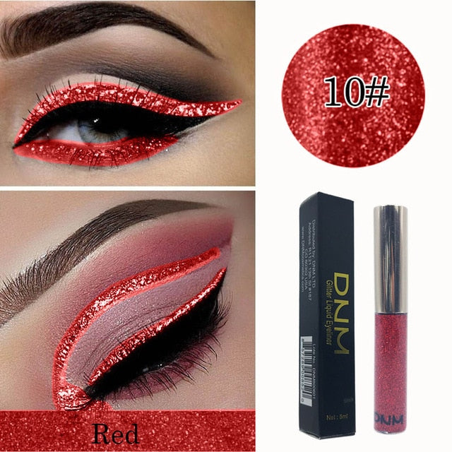 DNM16 color Eyeliner Waterproof Lasting Bright Shiny Glitter Strobe Diamond Liquid Eyeliner Eye Makeup Women Pen TSLM1