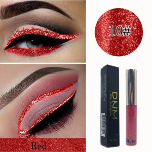DNM16 color Eyeliner Waterproof Lasting Bright Shiny Glitter Strobe Diamond Liquid Eyeliner Eye Makeup Women Pen TSLM1
