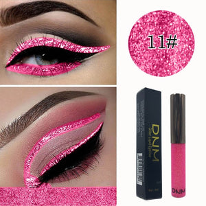 DNM16 color Eyeliner Waterproof Lasting Bright Shiny Glitter Strobe Diamond Liquid Eyeliner Eye Makeup Women Pen TSLM1