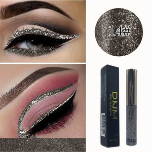 DNM16 color Eyeliner Waterproof Lasting Bright Shiny Glitter Strobe Diamond Liquid Eyeliner Eye Makeup Women Pen TSLM1
