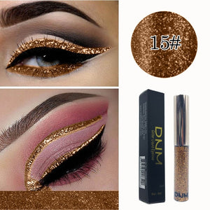 DNM16 color Eyeliner Waterproof Lasting Bright Shiny Glitter Strobe Diamond Liquid Eyeliner Eye Makeup Women Pen TSLM1