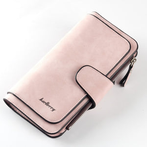 Baellerry Women's Wallet Leather Female Purse For Women Coins Pocket Card Holder Money Bags Casual Long Lady Clutch Phone Wallet