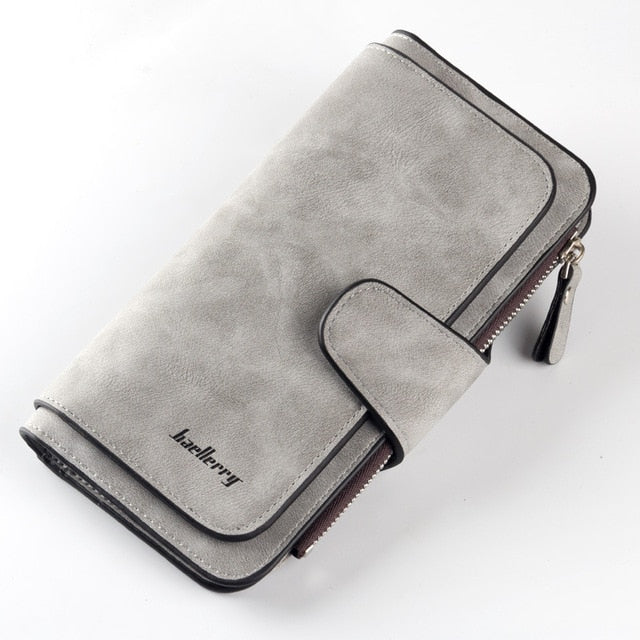 Baellerry Women's Wallet Leather Female Purse For Women Coins Pocket Card Holder Money Bags Casual Long Lady Clutch Phone Wallet
