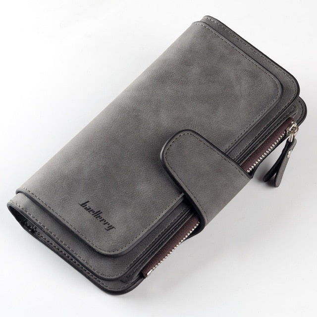 Baellerry Women's Wallet Leather Female Purse For Women Coins Pocket Card Holder Money Bags Casual Long Lady Clutch Phone Wallet