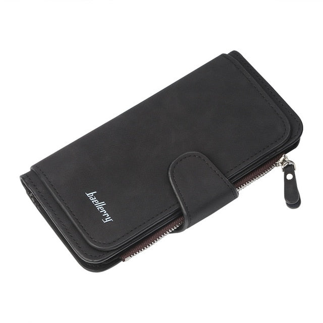 Baellerry Women's Wallet Leather Female Purse For Women Coins Pocket Card Holder Money Bags Casual Long Lady Clutch Phone Wallet