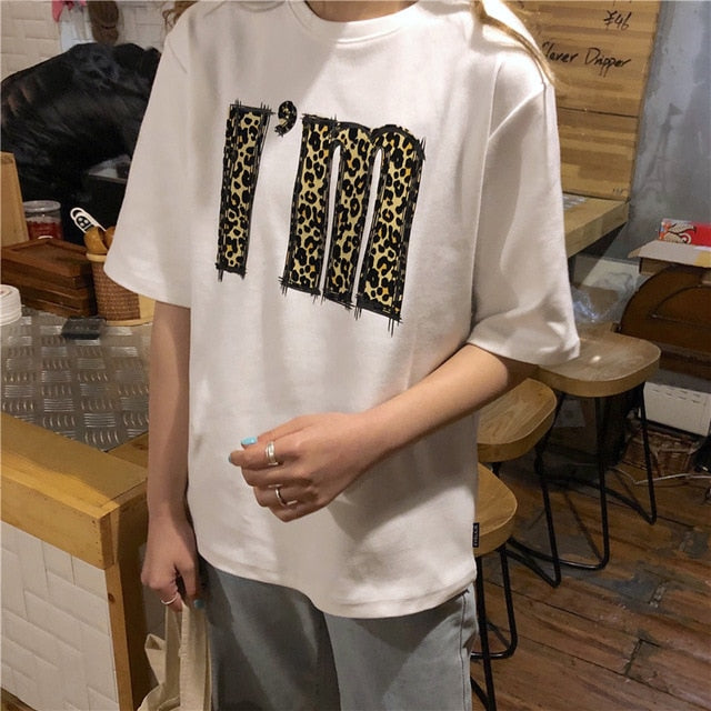 T-shirts Women Harajuku Milk Printed Kawaii BF Couple Clothes Unisex Loose Long Summer Tee Top Womens Tshirt Korean Style Trendy
