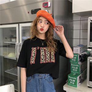 T-shirts Women Harajuku Milk Printed Kawaii BF Couple Clothes Unisex Loose Long Summer Tee Top Womens Tshirt Korean Style Trendy