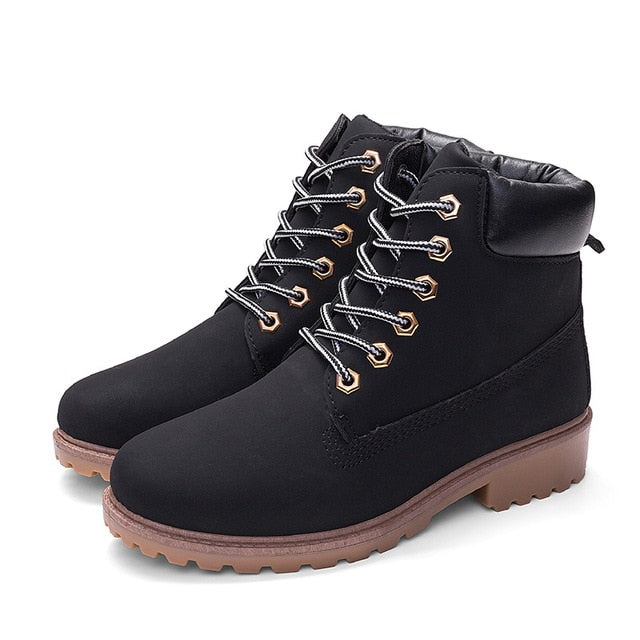 2020 Hot New Autumn Early Winter Shoes Women Flat Heel Boots Fashion Keep warm Women's Boots Brand Woman Ankle Botas Camouflage