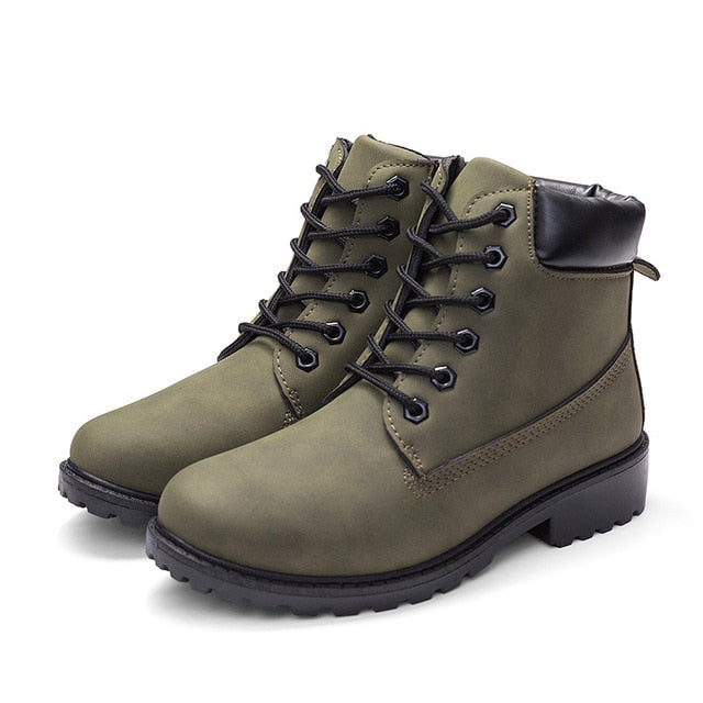 2020 Hot New Autumn Early Winter Shoes Women Flat Heel Boots Fashion Keep warm Women's Boots Brand Woman Ankle Botas Camouflage