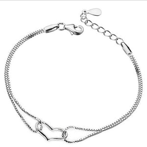Crazy Feng Elegant Chain Bracelet Silver Color Beads Stars Charm Bracelet For Women Snake Link Chain Bracelet Jewelry Gift