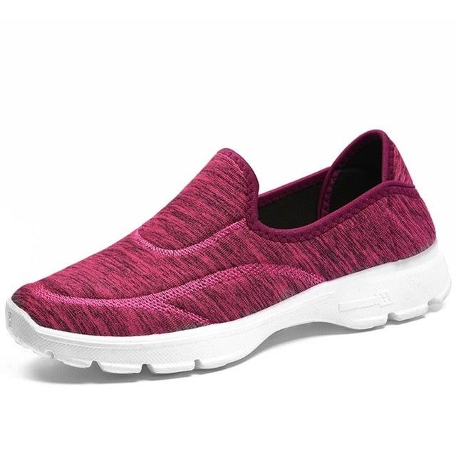Ladies Causal Shoes Platform Comfortable Lissome Female Shoes Breathable Fabric Sneaker Slip On Women Shoes WJ018