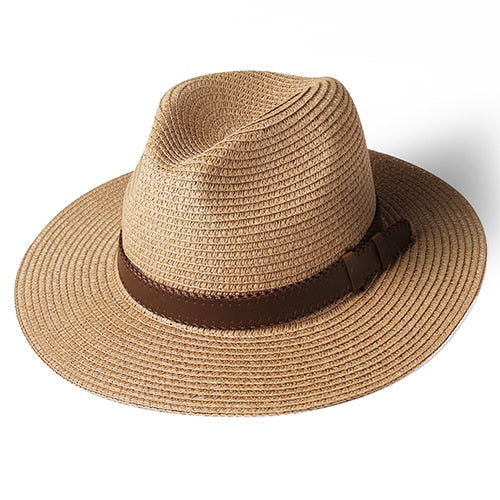 FURTALK Panama Hat Summer Sun Hats for Women Man Beach Straw Hat for Men UV Protection Cap chapeau femme 2020