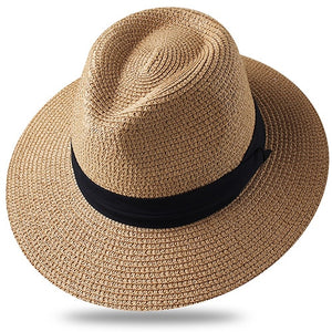 FURTALK Panama Hat Summer Sun Hats for Women Man Beach Straw Hat for Men UV Protection Cap chapeau femme 2020