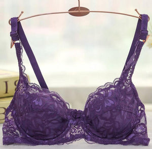 Plus Size Push Up Bra Sexy Embroidery Lace Bras Intimate Brassiere Underwire Bralette For Women Underwear Lingerie