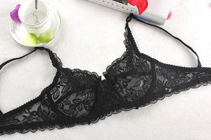 Plus Size Push Up Bra Sexy Embroidery Lace Bras Intimate Brassiere Underwire Bralette For Women Underwear Lingerie