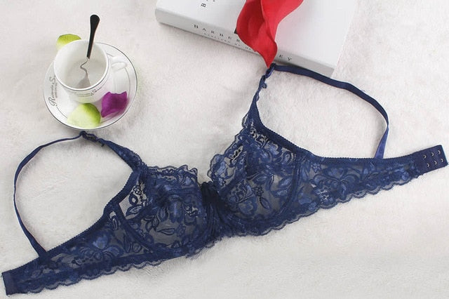 Plus Size Push Up Bra Sexy Embroidery Lace Bras Intimate Brassiere Underwire Bralette For Women Underwear Lingerie