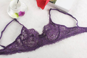 Plus Size Push Up Bra Sexy Embroidery Lace Bras Intimate Brassiere Underwire Bralette For Women Underwear Lingerie