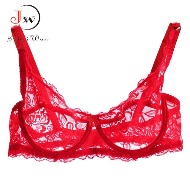 Plus Size Push Up Bra Sexy Embroidery Lace Bras Intimate Brassiere Underwire Bralette For Women Underwear Lingerie