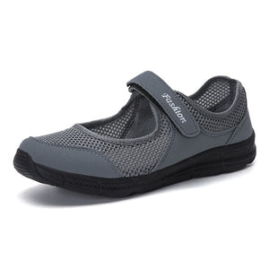 Ultra Light Mesh Flat Shoes For Women Shallow Mary Janes Casual Shoes Comfort Walking Shoes Ladies Tenis Sneakers Plus Size