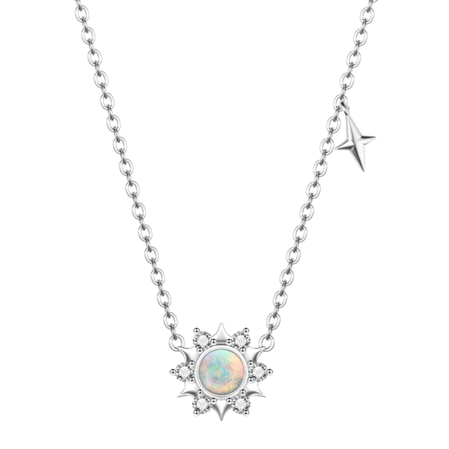 Thaya Authentic 100% S925 Sterling Silver Polaris Necklace Charms Chain Cubic Zircon Necklaces For Women Gift Fine Jewelry