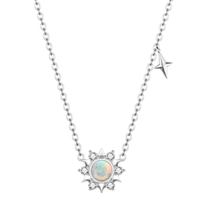 Thaya Authentic 100% S925 Sterling Silver Polaris Necklace Charms Chain Cubic Zircon Necklaces For Women Gift Fine Jewelry