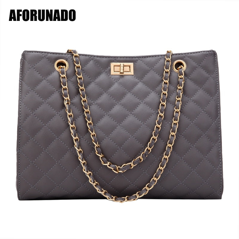 Luxury Handbags Women Bags Designer Leather Chain Large Shoulder Bags Tote Hand Bag Fashion Crossbody Bags For Women 2020 White