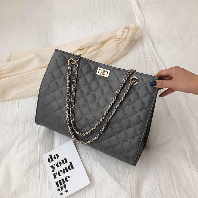 Luxury Handbags Women Bags Designer Leather Chain Large Shoulder Bags Tote Hand Bag Fashion Crossbody Bags For Women 2020 White
