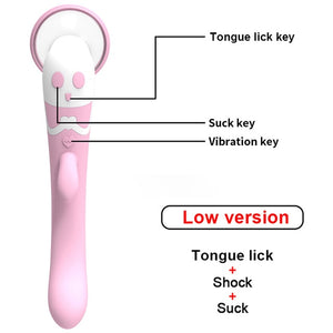 OMYSKY Sucking Vibrator Blowjob Tongue Vibrating Nipple Sucking Sex Oral Licking Clitoris Vagina Stimulator Sex Toy for Women
