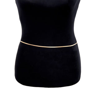 PuRui Herringbone Belly Chain for Women Waist Chain Belt Single Layer Body Chain Gold Color Sexy Thin Chain Jewelry Retro Gift