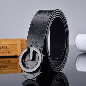 Aoluolan Design G Letter buckle High Quality Cowhide Mens Woman Belts Casual Fashion Smooth buckle Belt Width 3.4cm