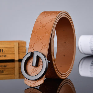 Aoluolan Design G Letter buckle High Quality Cowhide Mens Woman Belts Casual Fashion Smooth buckle Belt Width 3.4cm