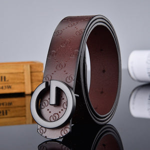 Aoluolan Design G Letter buckle High Quality Cowhide Mens Woman Belts Casual Fashion Smooth buckle Belt Width 3.4cm