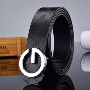 Aoluolan Design G Letter buckle High Quality Cowhide Mens Woman Belts Casual Fashion Smooth buckle Belt Width 3.4cm