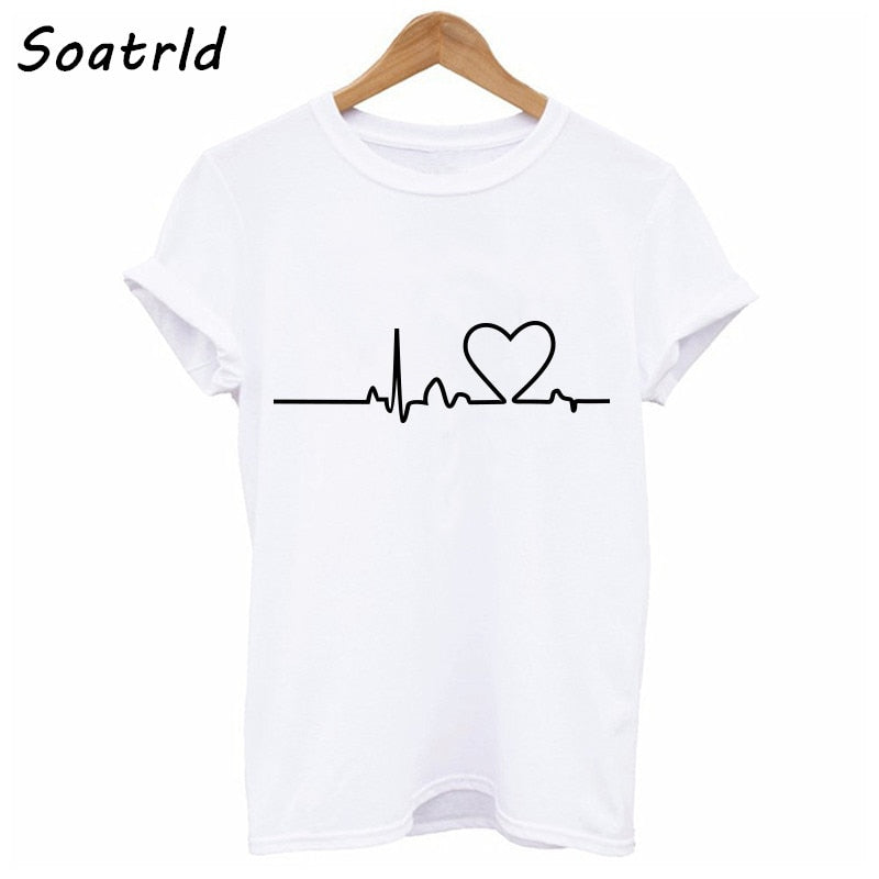 Brand New Arrivals Harajuku Summer T Shirt Women Fashion Love Printed T-shirt Woman Tops Tee Casual Plus Size Female T-shirts