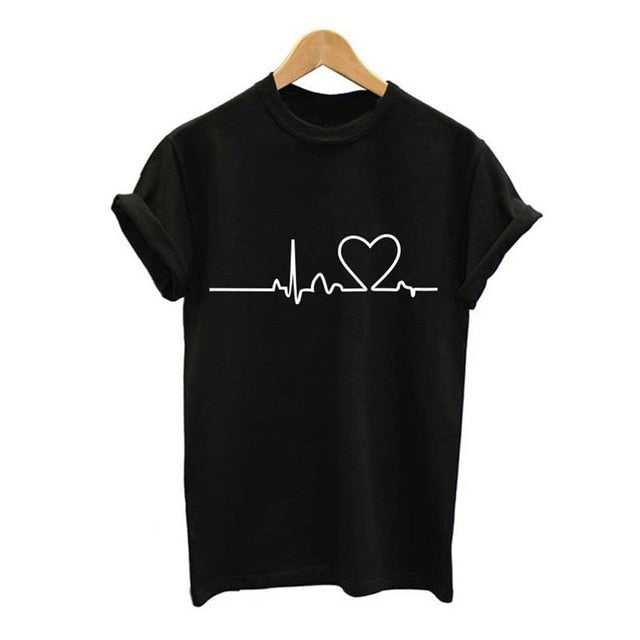 Brand New Arrivals Harajuku Summer T Shirt Women Fashion Love Printed T-shirt Woman Tops Tee Casual Plus Size Female T-shirts