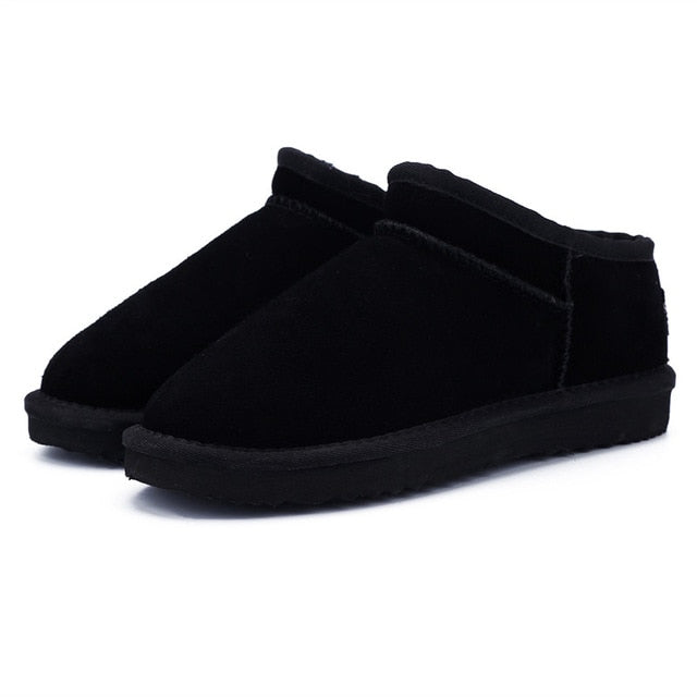 MBR FORCE Women Australia Classic Style  Snow Boots Winter Warm Leather Flats Warterproof High-quality Ankle Boots large size