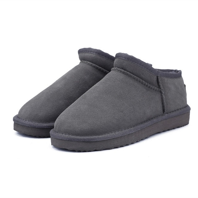 MBR FORCE Women Australia Classic Style  Snow Boots Winter Warm Leather Flats Warterproof High-quality Ankle Boots large size