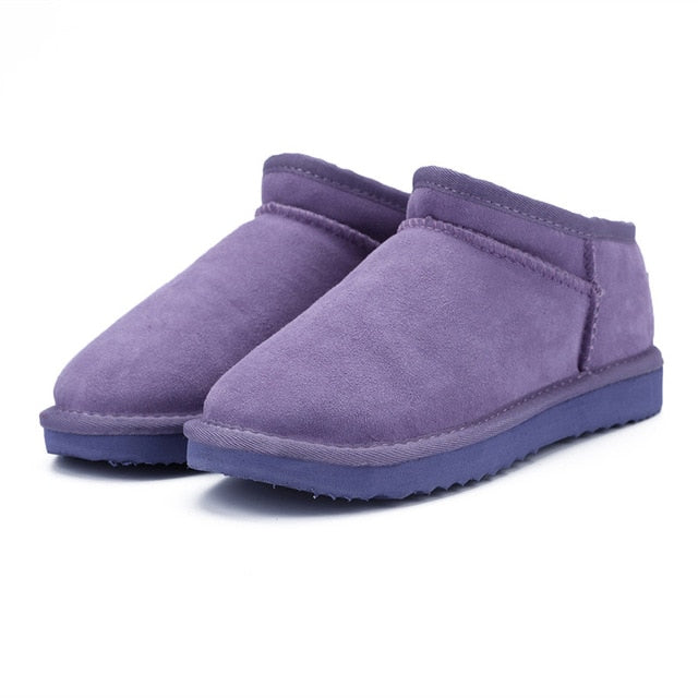 MBR FORCE Women Australia Classic Style  Snow Boots Winter Warm Leather Flats Warterproof High-quality Ankle Boots large size