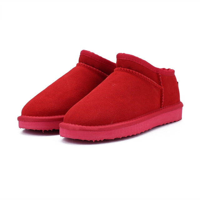 MBR FORCE Women Australia Classic Style  Snow Boots Winter Warm Leather Flats Warterproof High-quality Ankle Boots large size