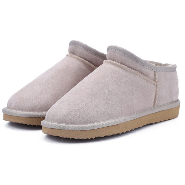 MBR FORCE Women Australia Classic Style  Snow Boots Winter Warm Leather Flats Warterproof High-quality Ankle Boots large size