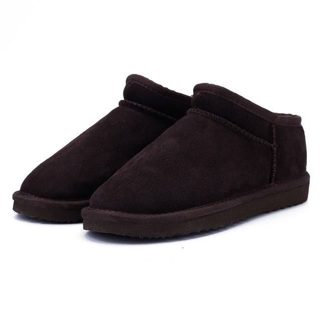 MBR FORCE Women Australia Classic Style  Snow Boots Winter Warm Leather Flats Warterproof High-quality Ankle Boots large size