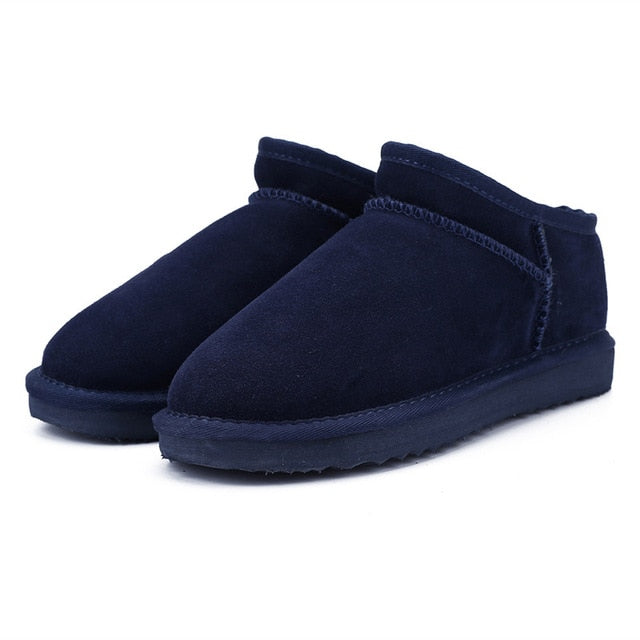 MBR FORCE Women Australia Classic Style  Snow Boots Winter Warm Leather Flats Warterproof High-quality Ankle Boots large size