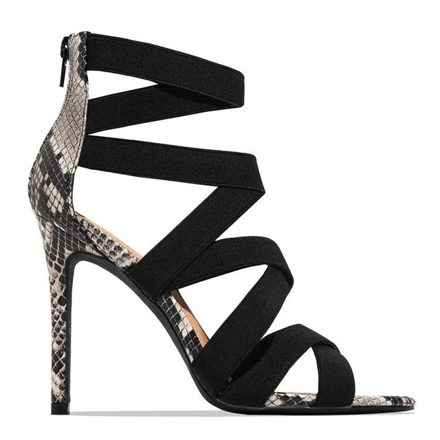 Women Sandal High Heels Gladiator Ankle Strap Woman Peep Toe Stiletto Sexy Women Heels Chaussures Femme Summer Pumps Women