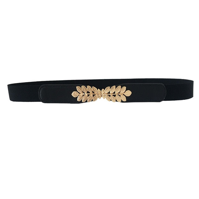 Elastic Women Belts Strap Thin Skinny Ladies Dress Waist Belt Leather Gold Buckle Female Red Belts ceinture femme pasek damski