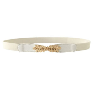 Elastic Women Belts Strap Thin Skinny Ladies Dress Waist Belt Leather Gold Buckle Female Red Belts ceinture femme pasek damski