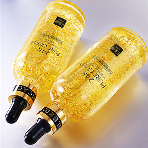100| 24K Gold Hyaluronic Acid Face Serum Replenishment Moisturize Shrink Pore Brighten Nicotinamide Skin Care Lift Firming Essence