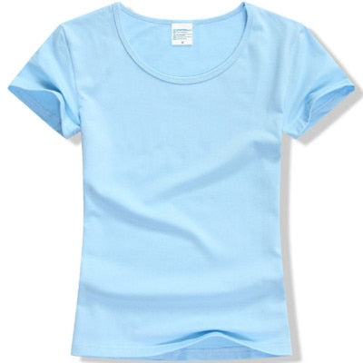2020 Summer High Quality 15 Color S-2XL Plain T Shirt Women Cotton Elastic Basic Tshirt Woman Casual Tops Short Sleeve T-shirt