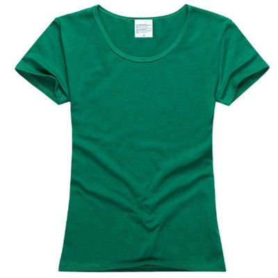 2020 Summer High Quality 15 Color S-2XL Plain T Shirt Women Cotton Elastic Basic Tshirt Woman Casual Tops Short Sleeve T-shirt